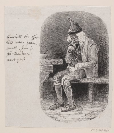 Illustratie voor "Den syvende far i huset" door F. Hendriksen