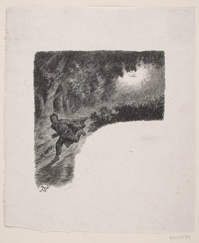 Illustratie voor "Guldfuglen" door F. Hendriksen