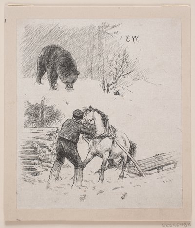 Illustratie voor "Velgjort og ilede lönnet" door F. Hendriksen