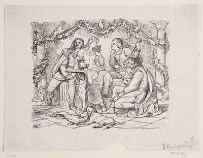 Het hof van liefde in Narbonne door F. Hendriksen
