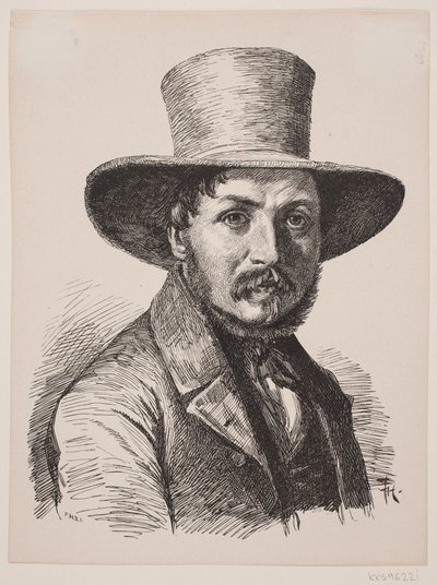 Portret van Christen Købke door F. Hendriksen