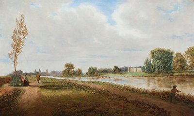 Syon House vanaf de Theems door F. Holt
