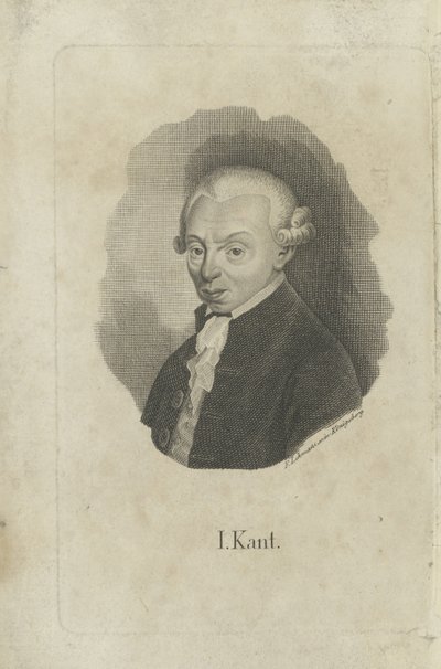 Portret van Immanuel Kant 1724-1804, ca. 1820 door F. L. Lehmann