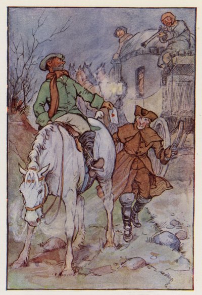 Illustratie voor A Tale of Two Cities van Charles Dickens door F. M. B. Blaikie