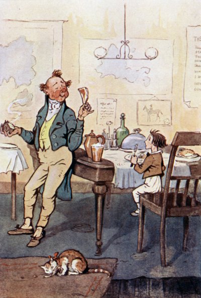 Illustratie voor David Copperfield (kleur litho) door F. M. B. Blaikie