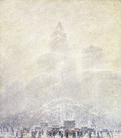 Eeuwig licht, Madison Square, winter door F. Usher de Voll