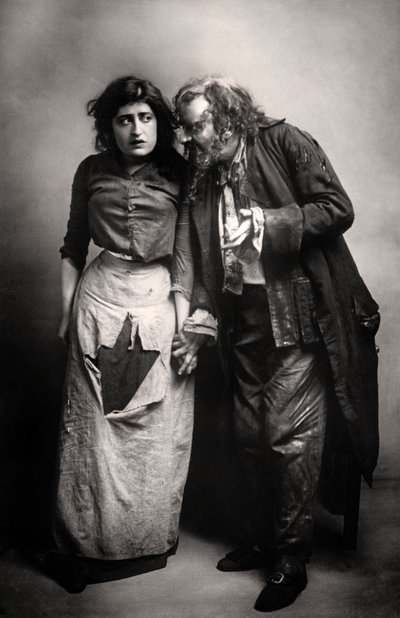 Constance Collier en Herbert Beerbohm Tree, Engelse acteurs door F. W. Burford