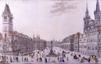 Oude Stadsplein, Praag door F. and Heger, P. Heger