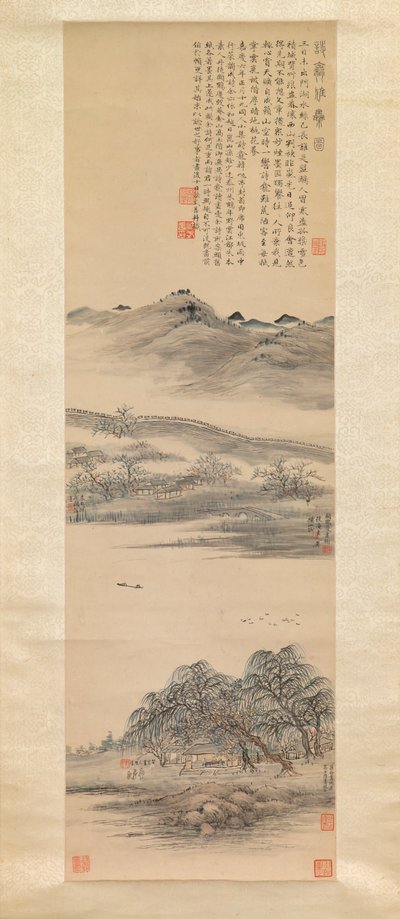 Elegante bijeenkomst bij de poëzienis door Fa Shishan et al., Chinese