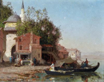 Constantinopel, rand van de Bosporus, Europese kust door Fabius Brest