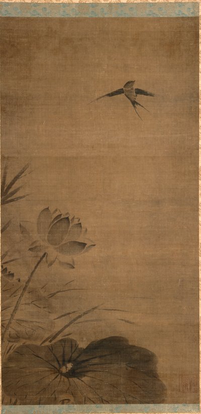 Zwaluw en lotus, midden 1200s door Fachang Muqi