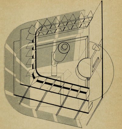 U-Theater. Van Het podium bij het Bauhaus Die Bühne im Bauhaus, 1925 door Farkas Molnar