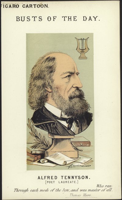 Karikatuur van Alfred Tennyson door Faustin