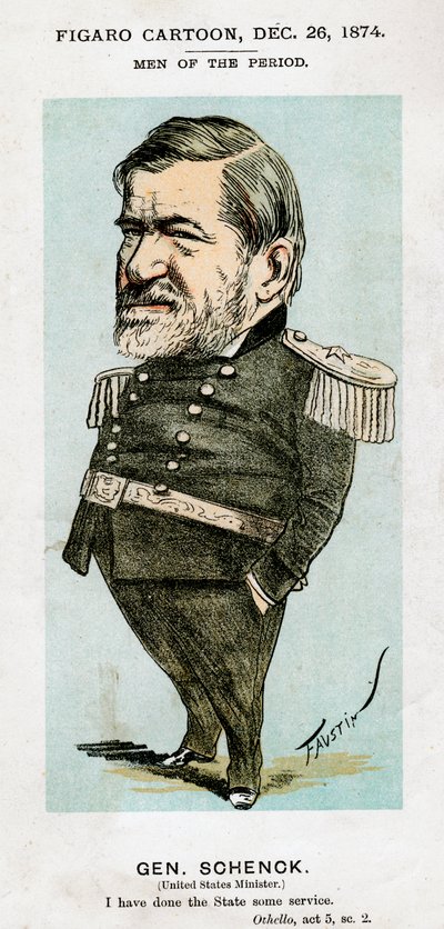Robert C. Schenck, generaal en diplomaat van het Amerikaanse leger, 1874 door Faustin