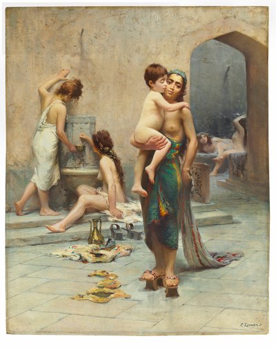 Hamam - het bad, c.1891-1902 door Fausto Zonaro