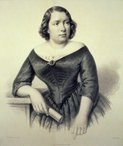 Maria Alboni - portret van de Italiaanse contralto, 6 maart 1823 - 23 juni 1894 door Feckert Feckert