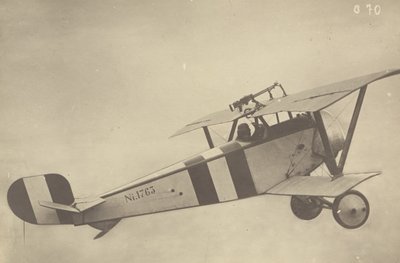 [Profiel van een vliegende Nieuport 17 (vliegtuig)]. door Fedele Azari