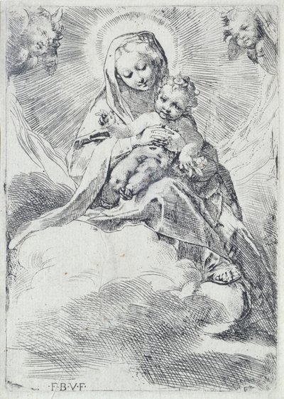 Madonna in de Wolken door Federico Barocci