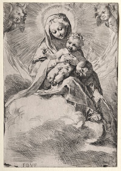 Madonna in de Wolken, ca. 1581 door Federico Barocci