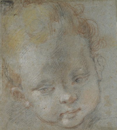 Recto: Hoofd van een kind door Federico Barocci