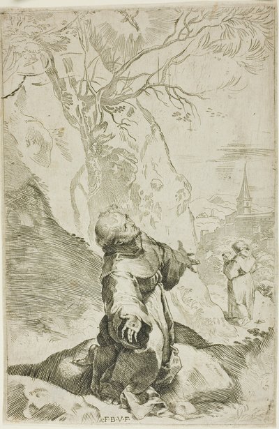 Sint Franciscus ontvangt de stigmata door Federico Barocci