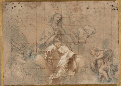 Studie voor de "Madonna van de Rozenkrans" door Federico Barocci