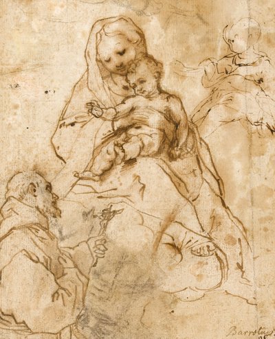 Maagd en Kind met St. Franciscus door Federico Barocci