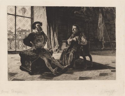 Cesare Borgia en Machiavelli door Federico Faruffini