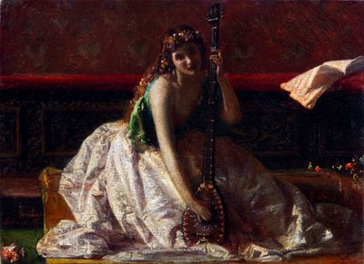 De luitspeler door Federico Faruffini