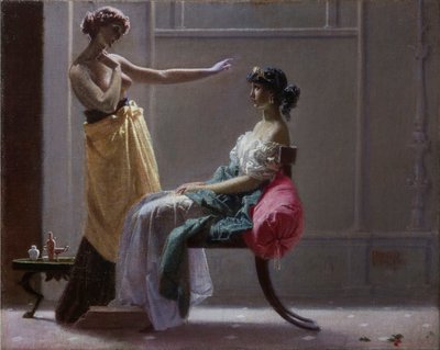 Scapigliatura: Oude toilettafel door Federico Faruffini