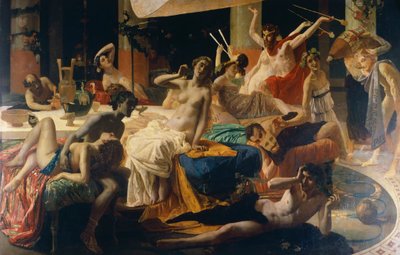 De orgieën van Messalina door Federico Faruffini