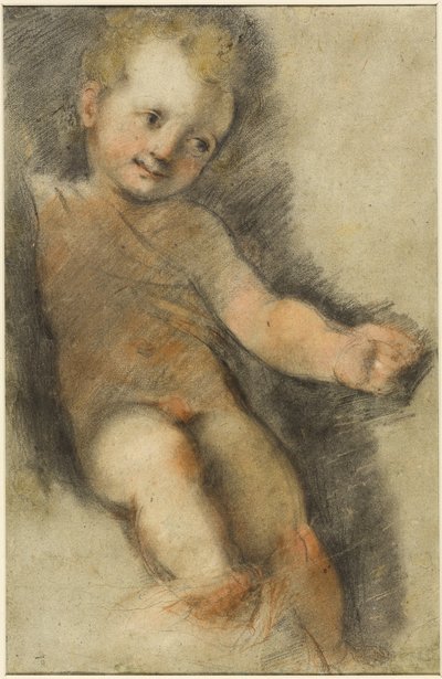 Christuskind: Studie voor de Madonna di San Giovanni door Federico Fiori Barocci or Baroccio