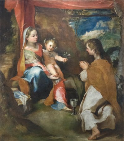 Madonna met kind en Sint Jan de Evangelist door Federico Fiori Barocci or Baroccio