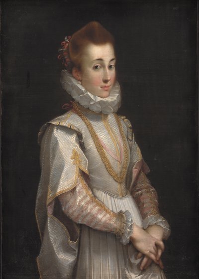 Portret van een jonge dame door Federico Fiori Barocci or Baroccio