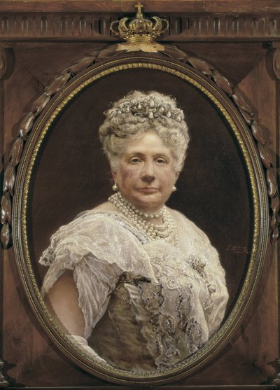 Portret van Isabella van Bourbon, Infanta van Spanje, dochter van Isabella II en zus van Alfonso XII door Federico Godoy y Castro
