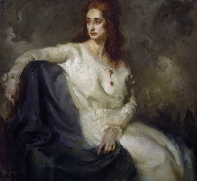 Dame in het wit (Dama in bianco) 1915 door Federico Guglielmo Jehuda Pollack