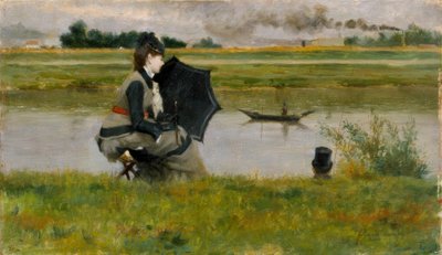 Aan de Seine door Federico Zandomeneghi