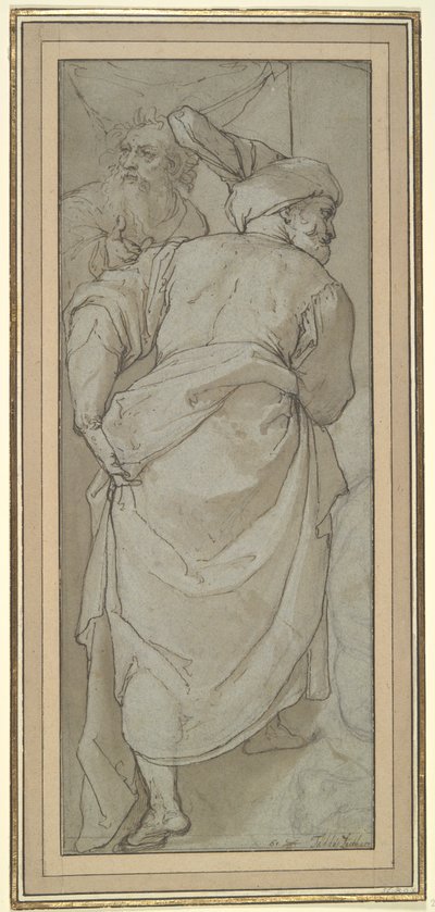 Figurenstudie voor de door Federico Zuccaro