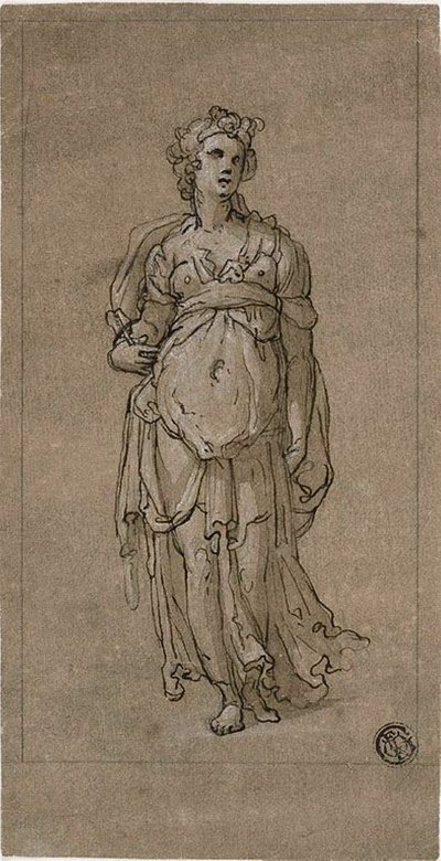 Staande vrouwelijke allegorische figuur door Federico Zuccaro