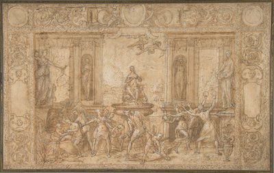 Studie voor De allegorie van de lente, 1579 door Federico Zuccaro