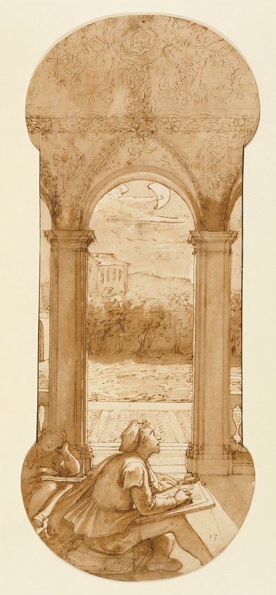 Taddeo kopieert de fresco