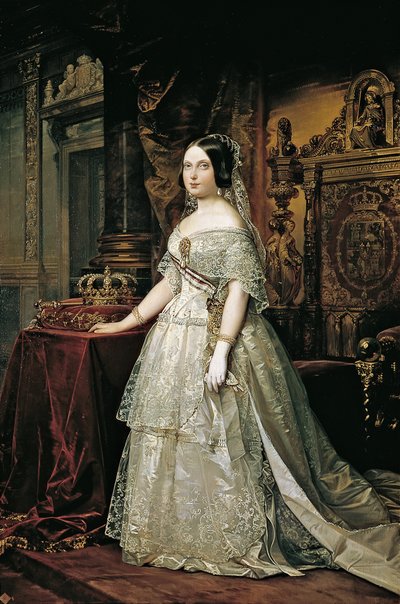 Isabella II van Spanje door Federico de Madrazo y Kuntz