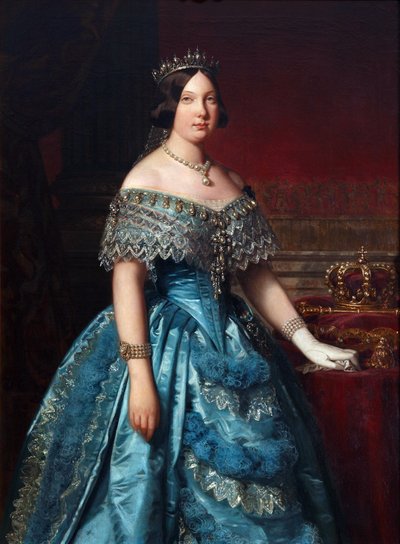 Isabella II van Spanje door Federico de Madrazo y Kuntz