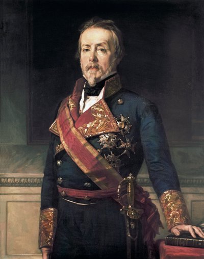 Portret van Evaristo Fernandez de San Miguel y Valledor (1785-1862), Spaanse militaire edelman en politicus door Federico de Madrazo y Kuntz