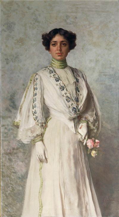 Portret van Giulia Tricca door Federico Andreotti door Federigo Andreotti