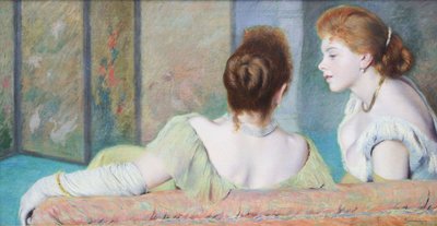 Op de bank, ca. 1886-1890 door Federigo Zandomeneghi