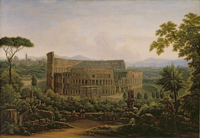 Uitzicht op het Colosseum vanaf de Palatijn, Rome, 1816 door Fedor Mikhailovich Matveev