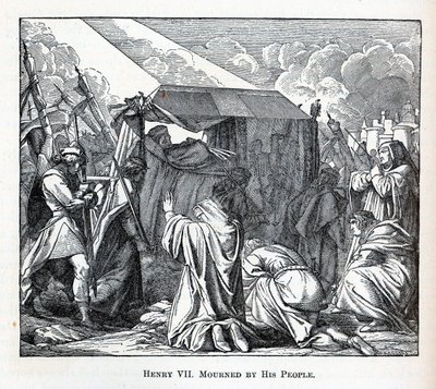 Hendrik VII betreurd door zijn volk, 1882 door Fedor Reusche