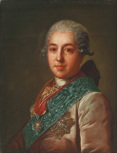 Portret van Graaf Mikhail Mikhaylovich Golitsyn 1731-1806, 1774 door Fedor Stepanovich Rokotov