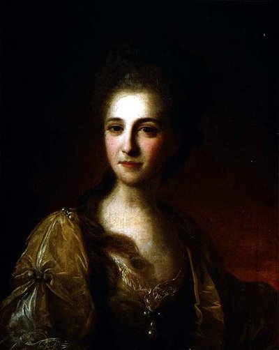 Portret van een Onbekende Vrouw, ca. 1770 door Fedor Stepanovich Rokotov